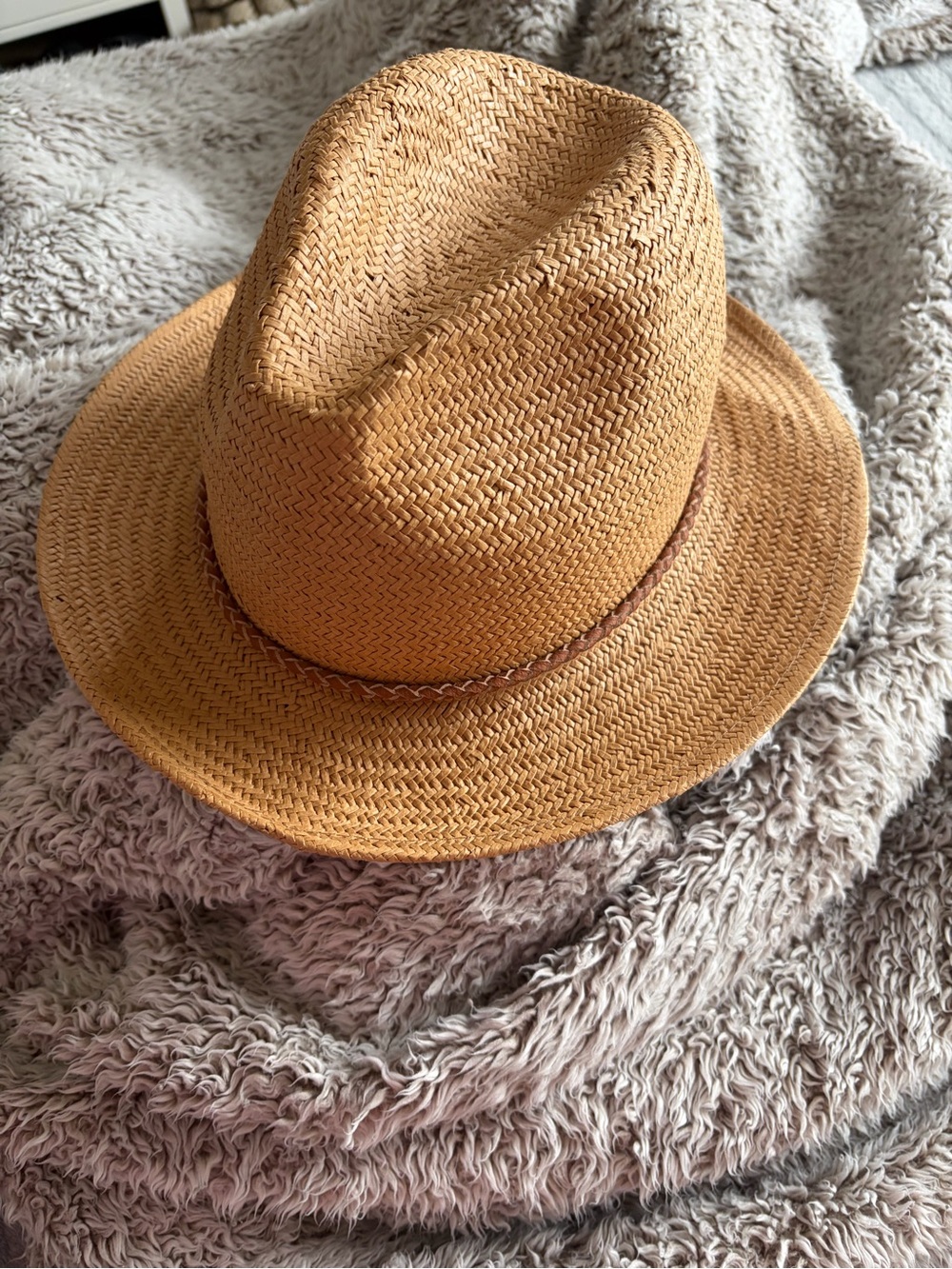 Two Roads Hat Co. Wynwood Straw Fedora Sun Hat. Straw Fedora in Tan 59/Large NWT